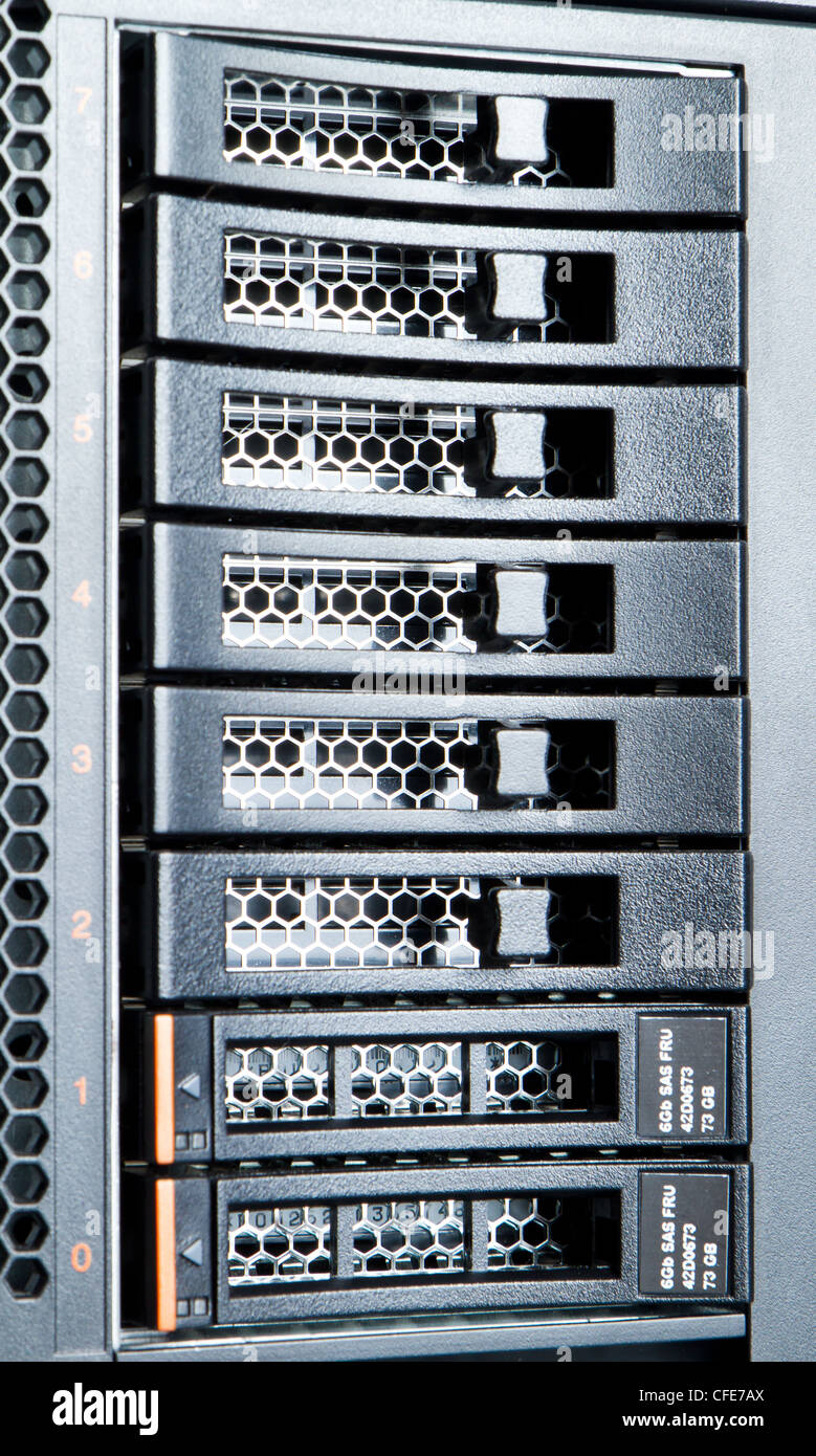 Detail of hard drive cluster in data center Stock Photo Alamy