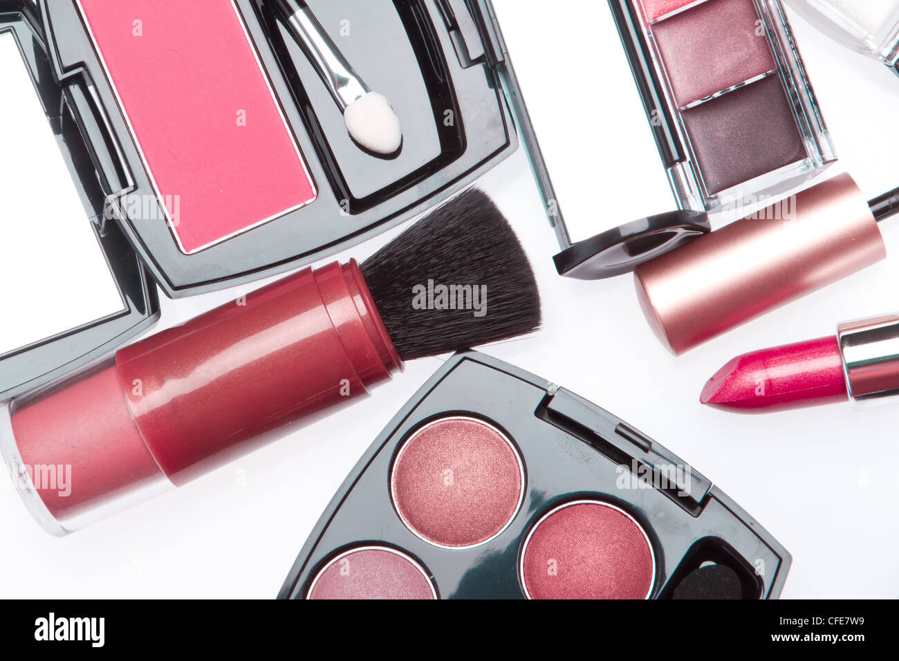 makeup set isolated on white background Stock Photo - Alamy