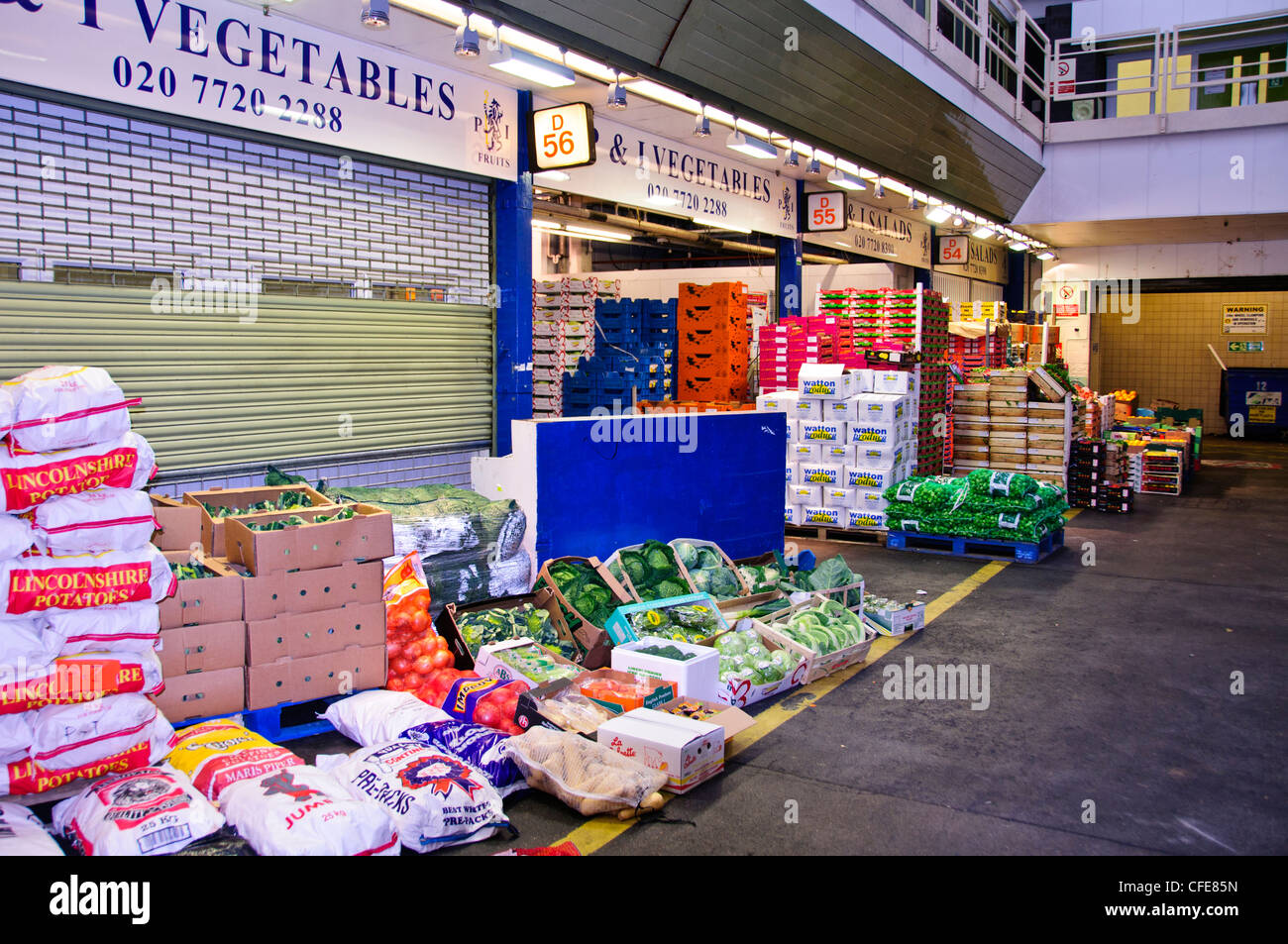 New Covent Garden Market,Wholesale Market, Displays of Fruit,Flowers,Vegetables, Interior Dry