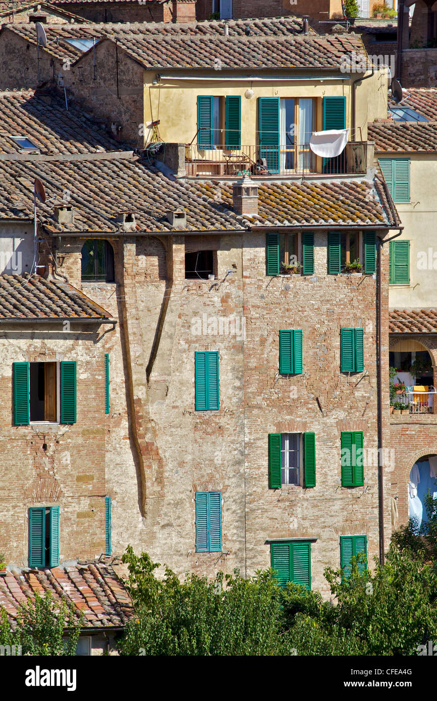Homes of the Hill Top Village of Cortona Stock Photo Alamy