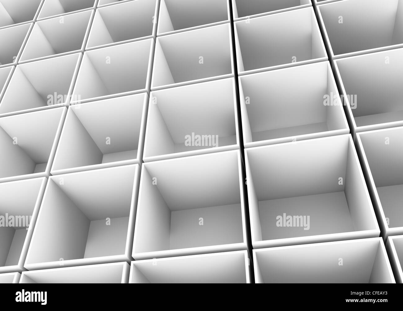 White empty box abstract background, 3d render Stock Photo Alamy