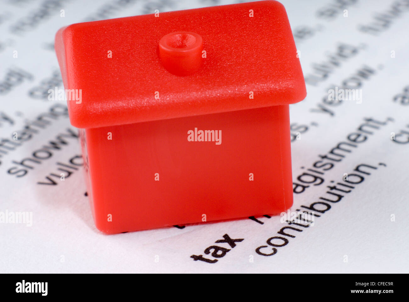 Generic image of a Monopoly house hotel on a Thesaurus entry for the