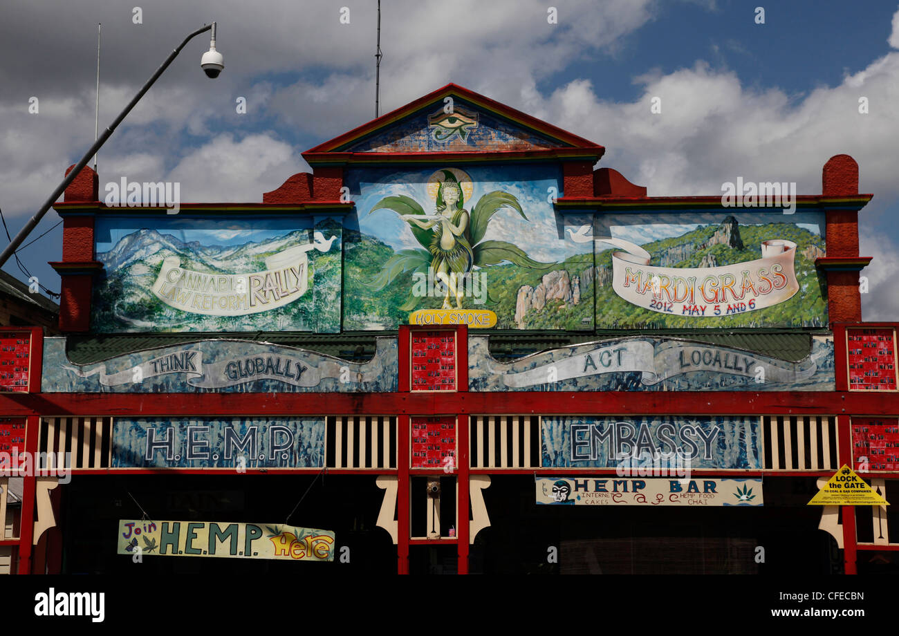 The hippy town of Nimbin in New South Wales, Australia, where the 1973 ...
