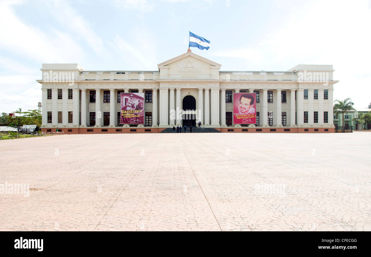 entrance to national palace of culture managua nicaragua Stock Photo