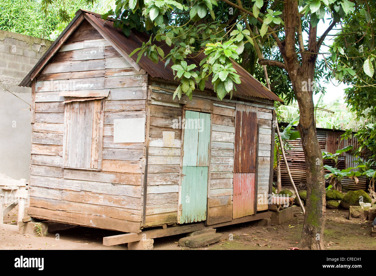original Caribbean style clapboard house zinc roof Corn Island