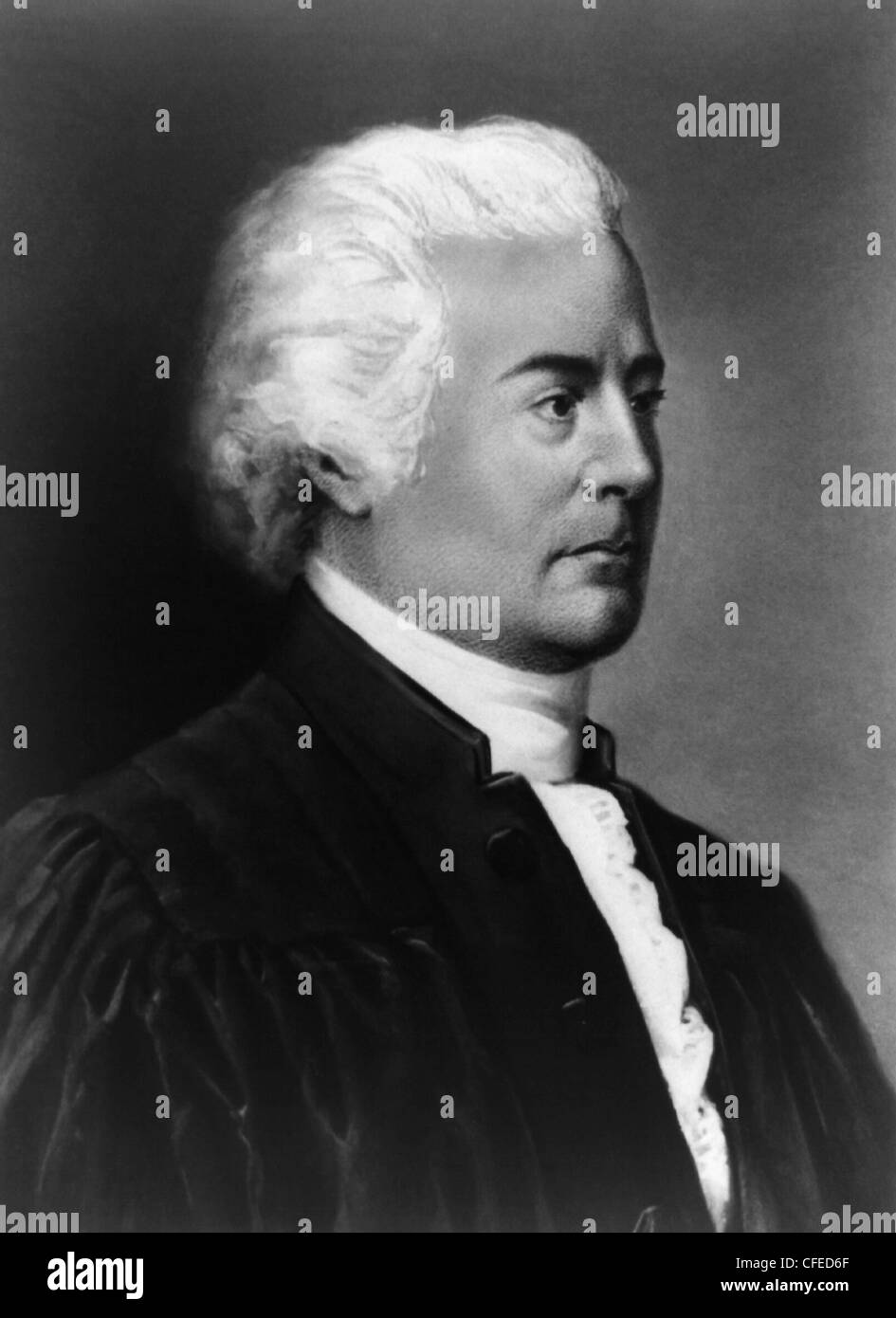 Vintage portrait painting of American statesman and judge John Rutledge (1739 - 1800) - the second US Chief Justice (July - December 1795). Stock Photo