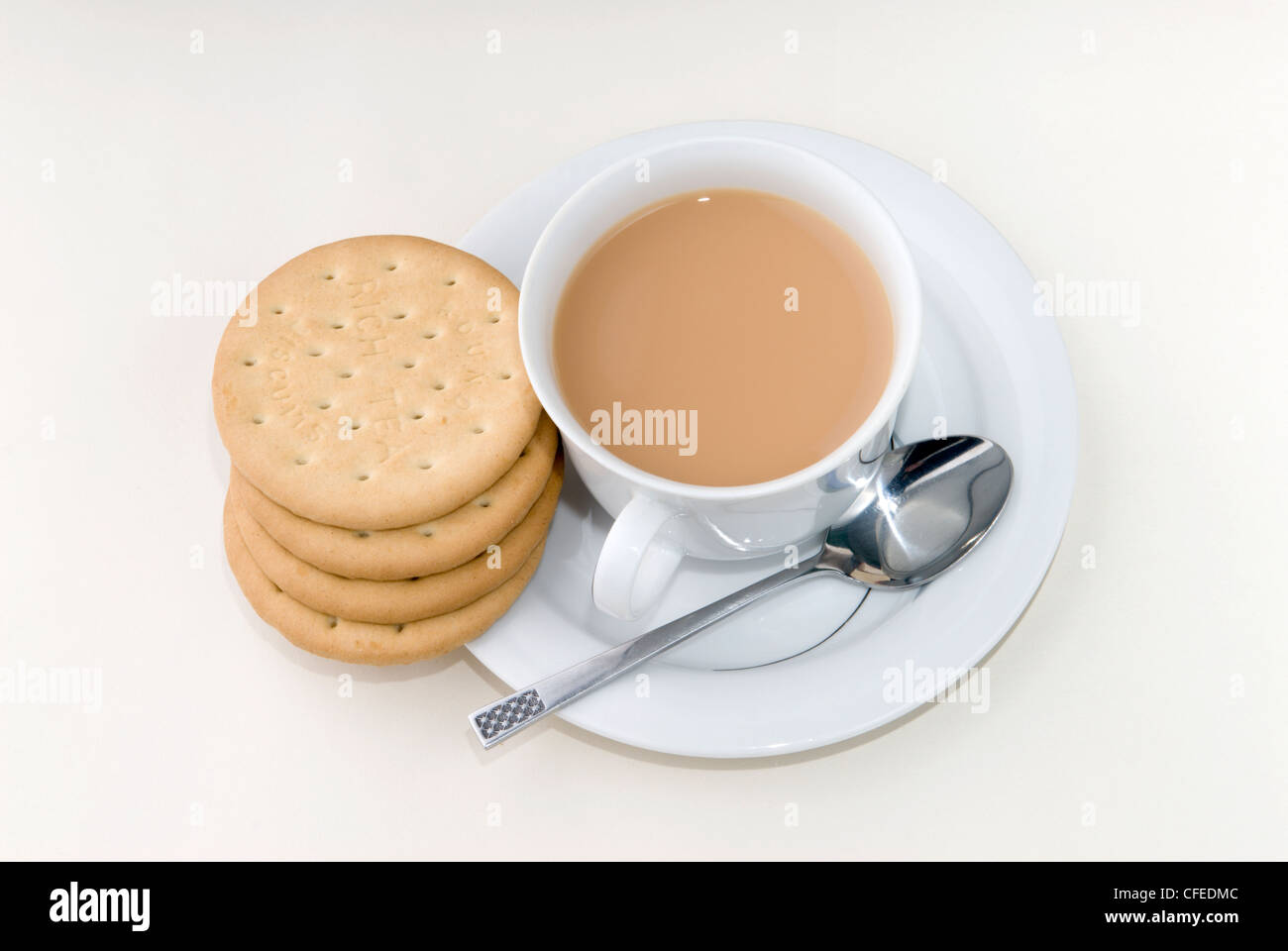 Time for tea. A nice cup of tea ready and waiting to refresh Stock