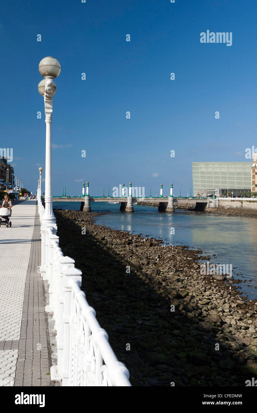 Kursaal Bridge, Donostia San Sebastian, Basque, Spain Stock Photo