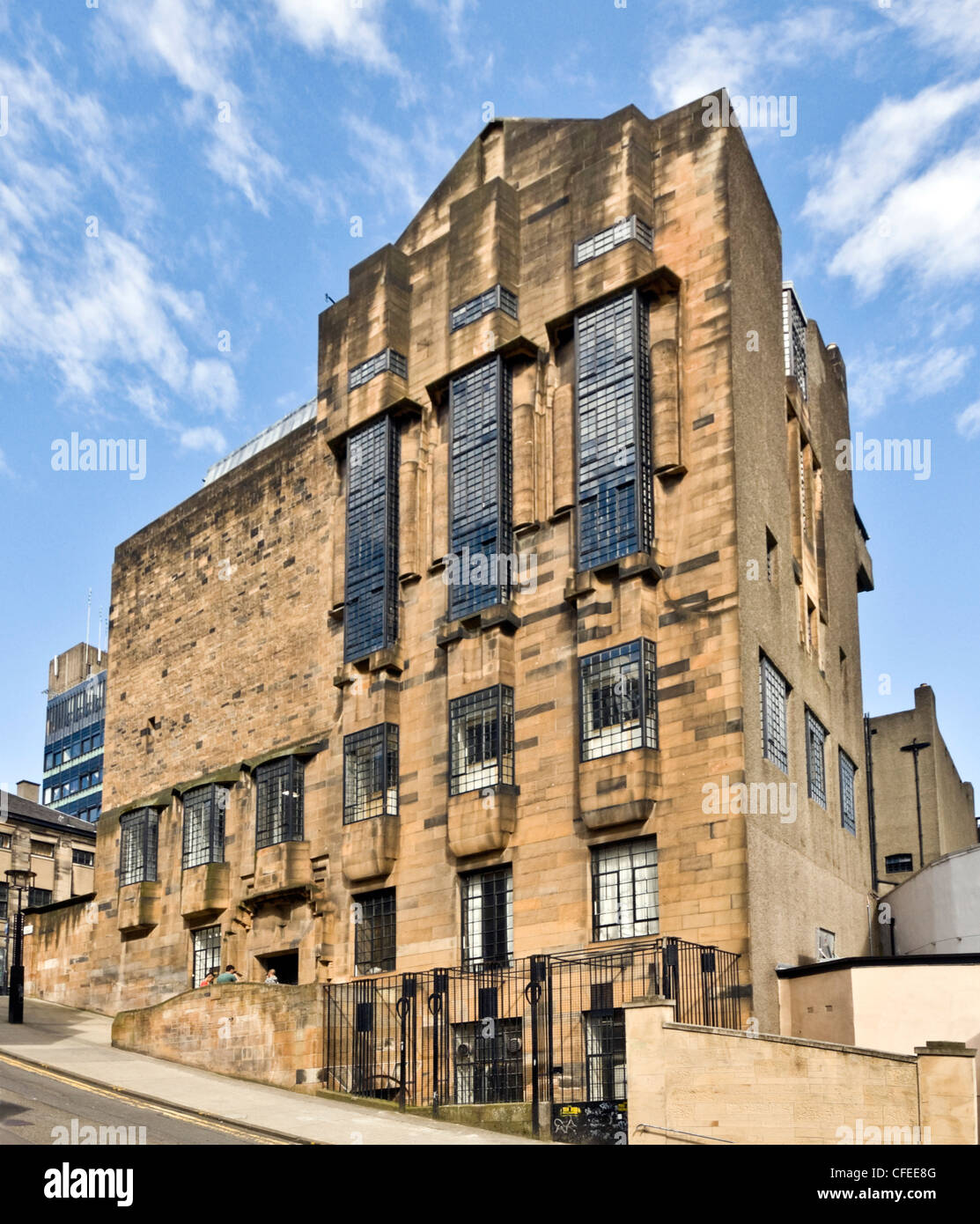 Glasgow School of Art seen from Scott Street in central Glasgow