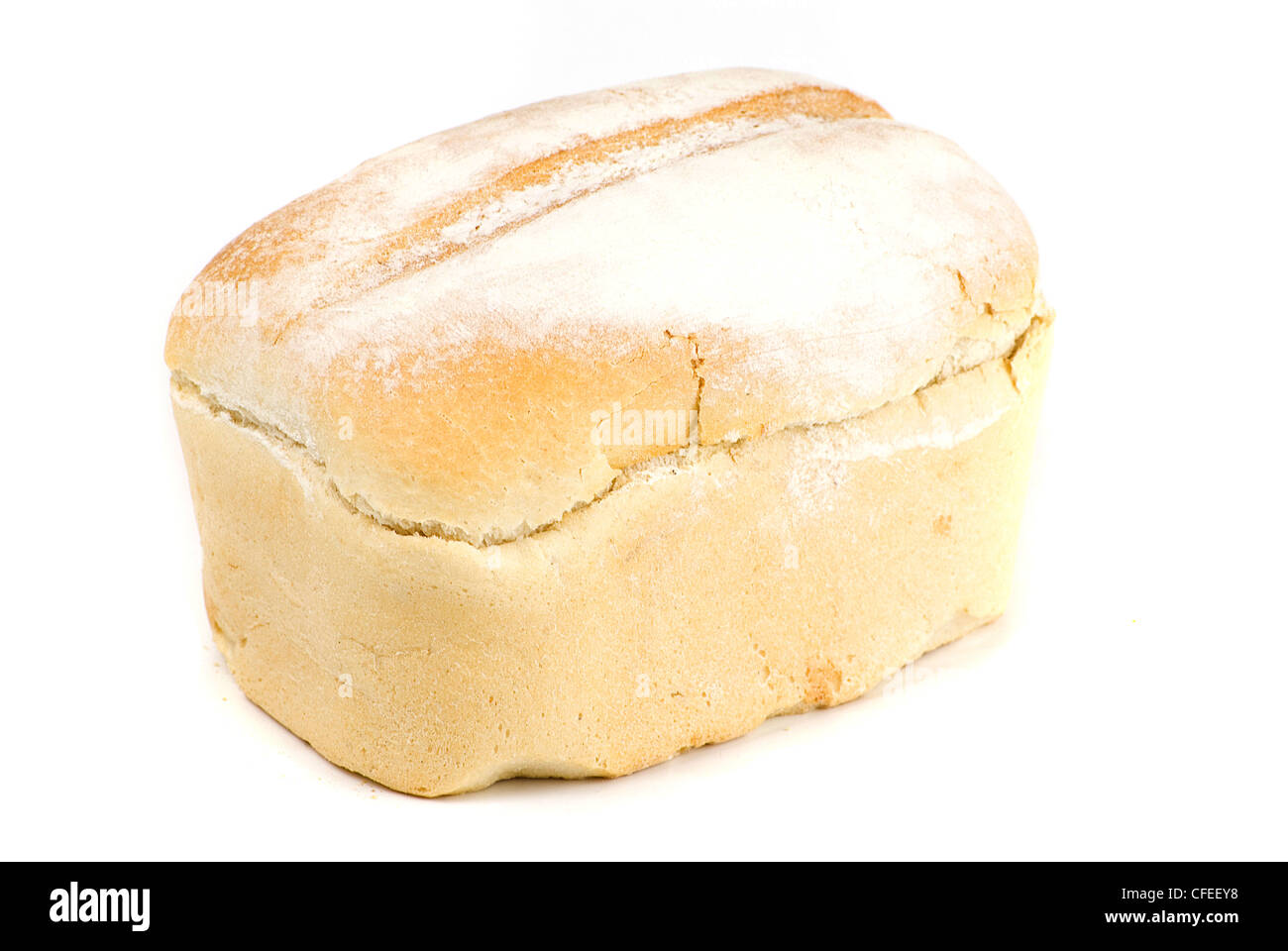 freshly baked loaf of bread isolated on white background Stock Photo ...