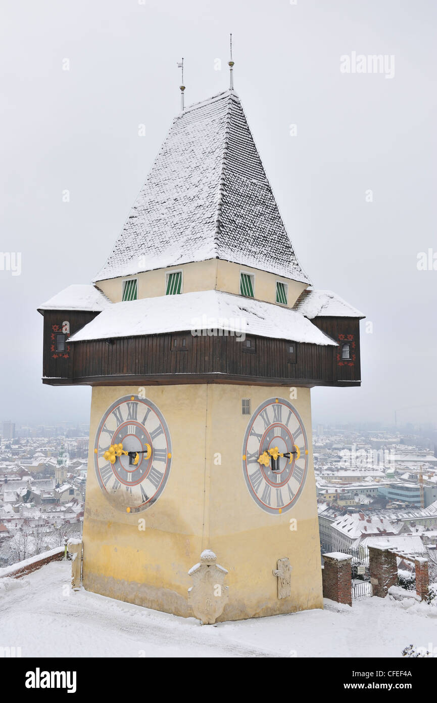 Clock Tower, Schlossberg hill, Graz, Styria, Austria Stock Photo - Alamy