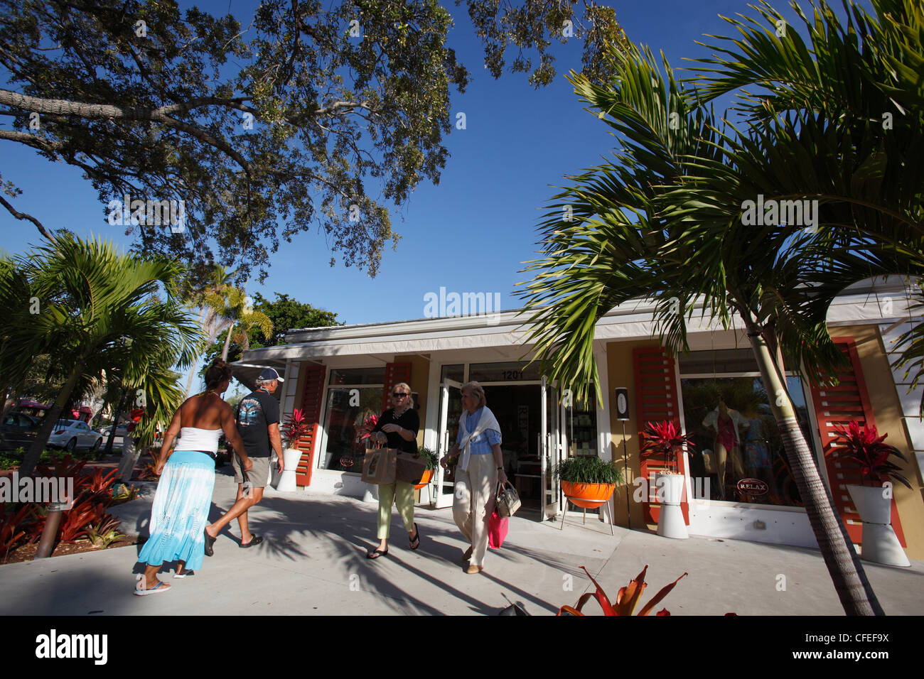 shops Naples, Florida Stock Photo