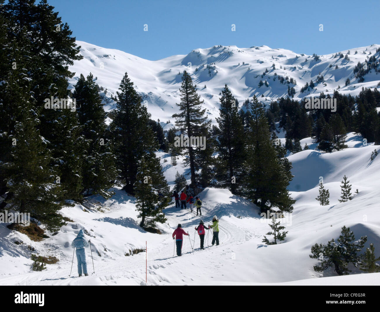 mountain landscape of the pyrenees Stock Photo