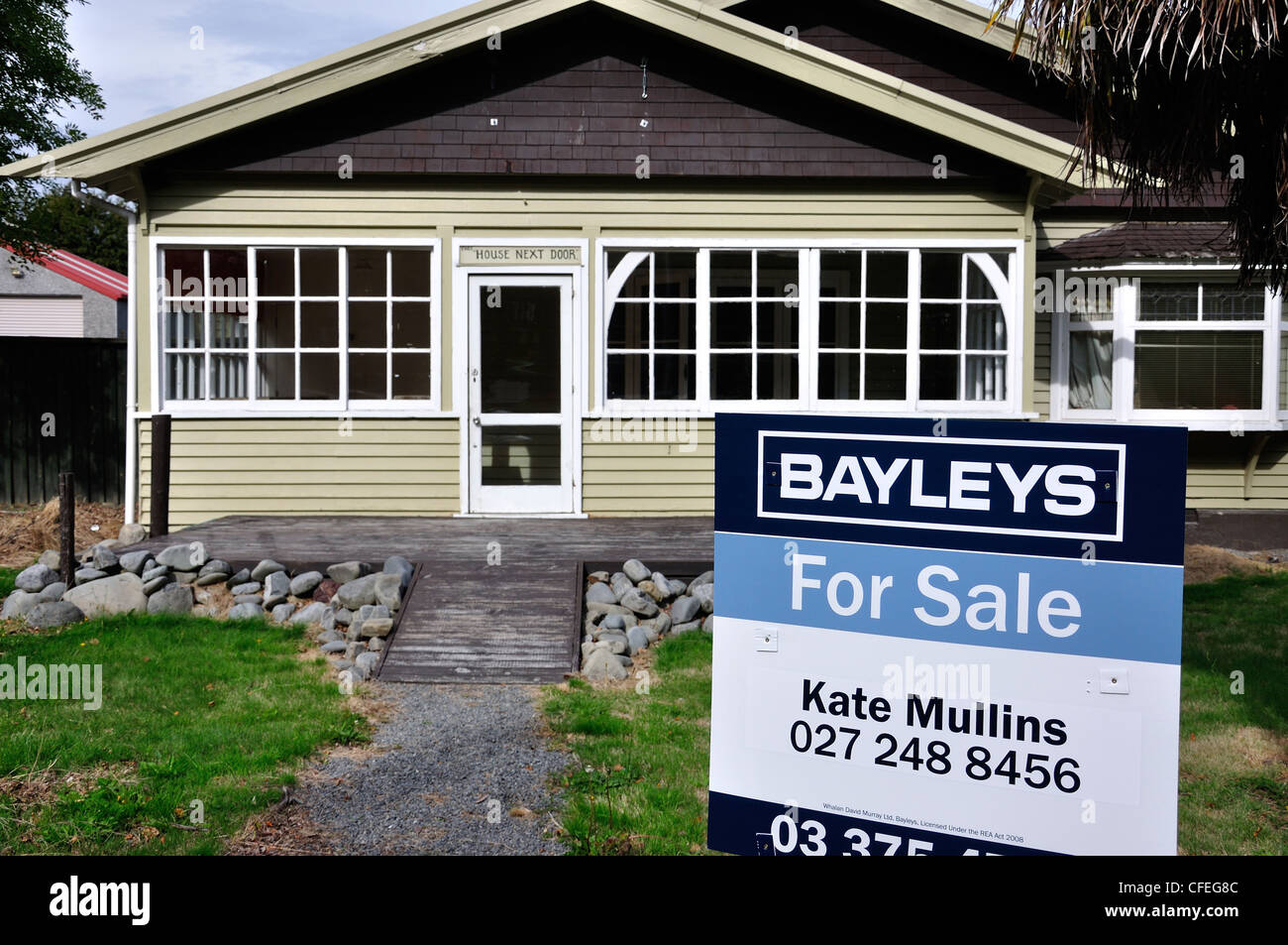 House for sale in Hanmer Springs, Canterbury Region, South Island, New Zealand Stock Photo