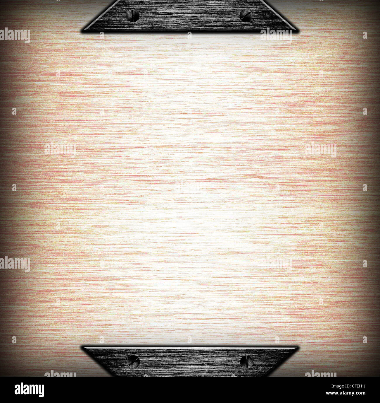 pattern of Brushed metal background. metal plate template Stock Photo