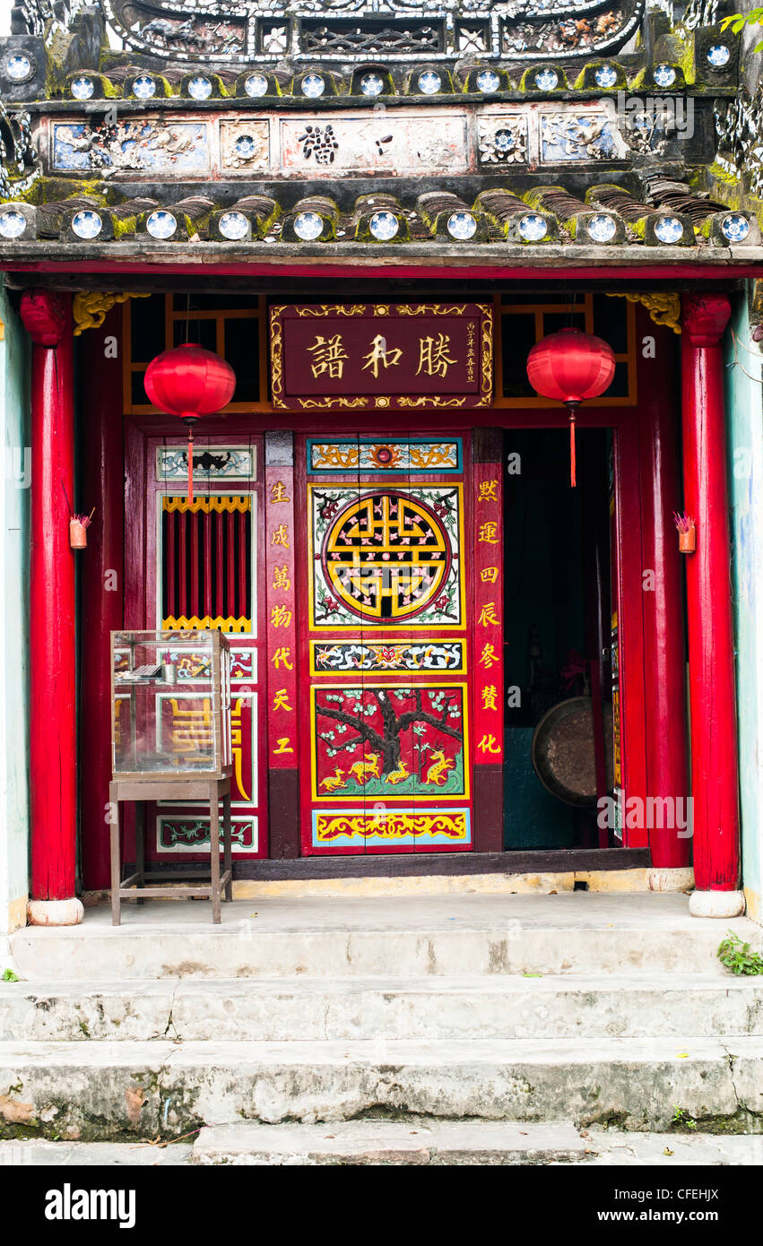 Traditional Chinese Shop Front, Hoi An, Vietnam Stock Photo