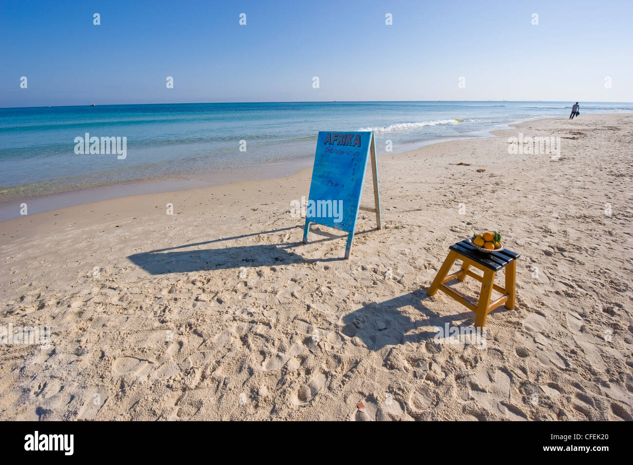 Mediterranean beach north of Sousse in Tunisia, North Africa Stock ...