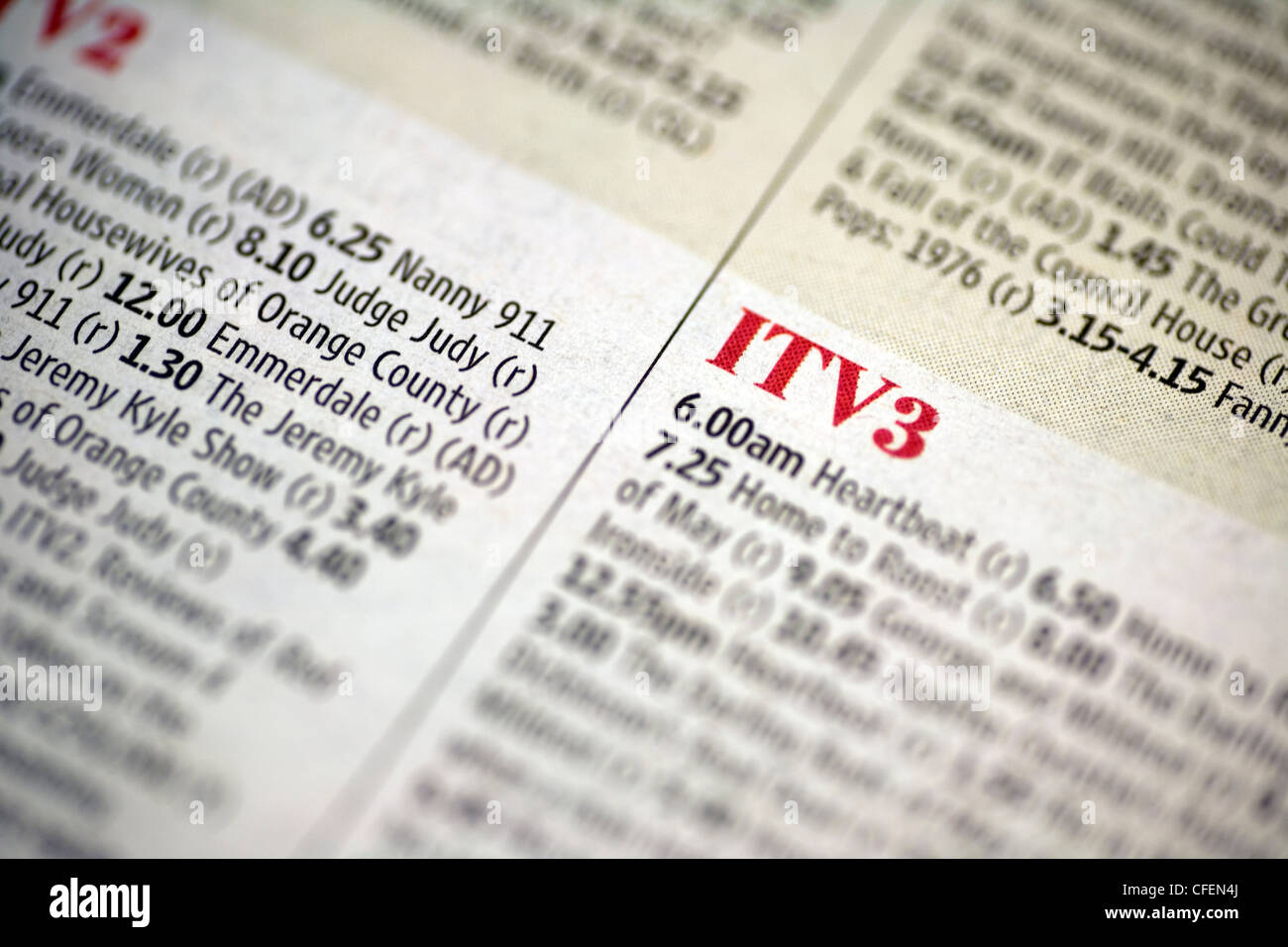 Tv pages hires stock photography and images Alamy