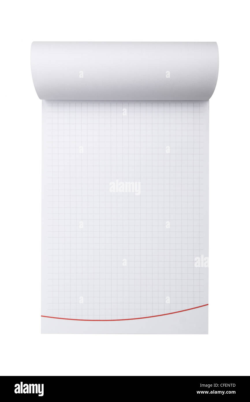 Blank notebook isolated over the white background Stock Photo - Alamy