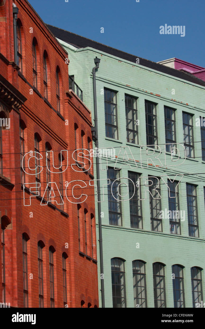 The Custard Factory in Digbeth Birmingham, an media and retail centre built into converted Victorian architecture. Stock Photo