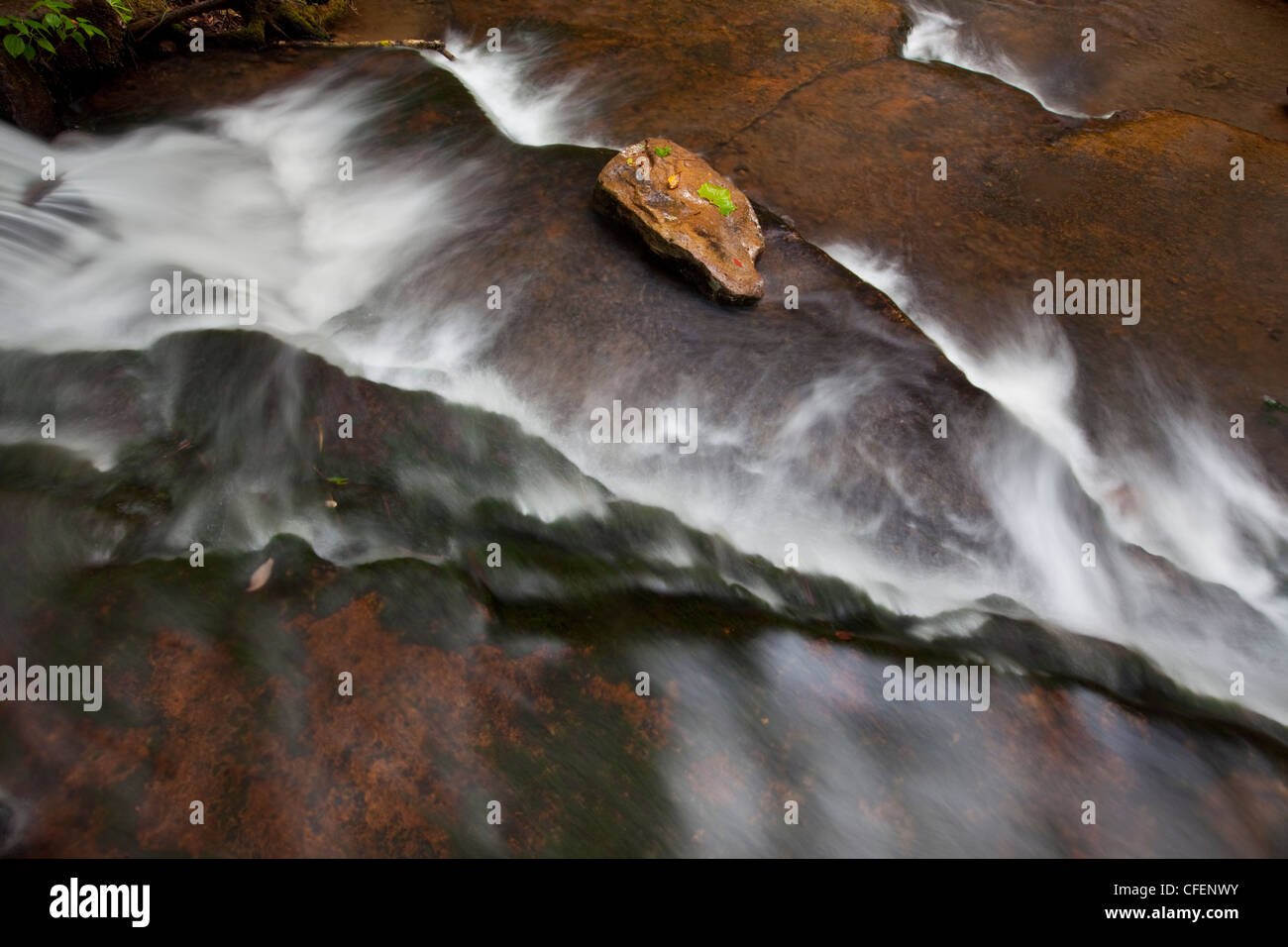 Waterfall at Collins Creek, Ozark Mountains, Heber Springs, Arkansas – USA Stock Photo
