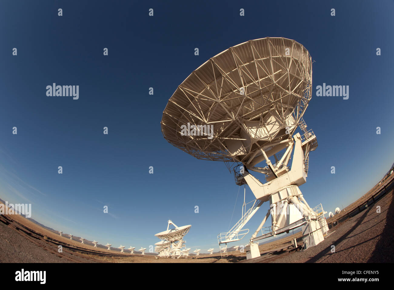 The radio telescope dishes of the Very Large Array in New Mexico, USA
