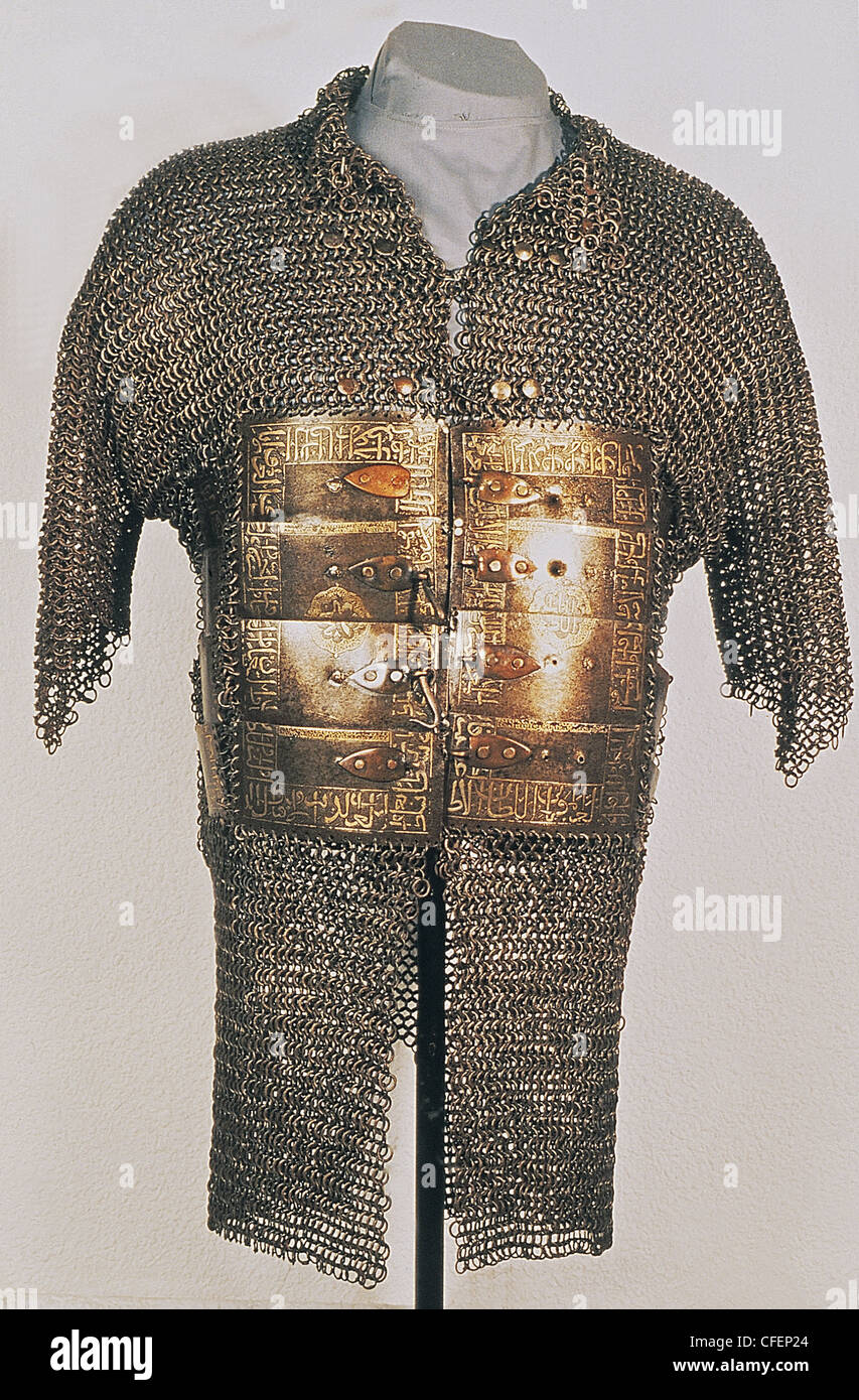 Armour of a Janissary soldier , Military Museum , Istanbul Turkey Stock Photo