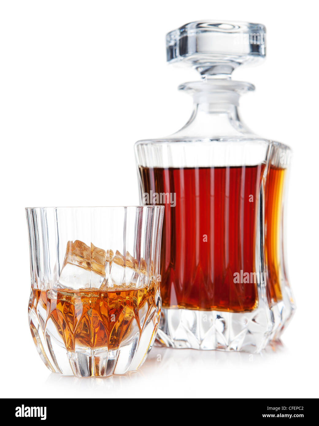 decanter of brandy Stock Photo Alamy