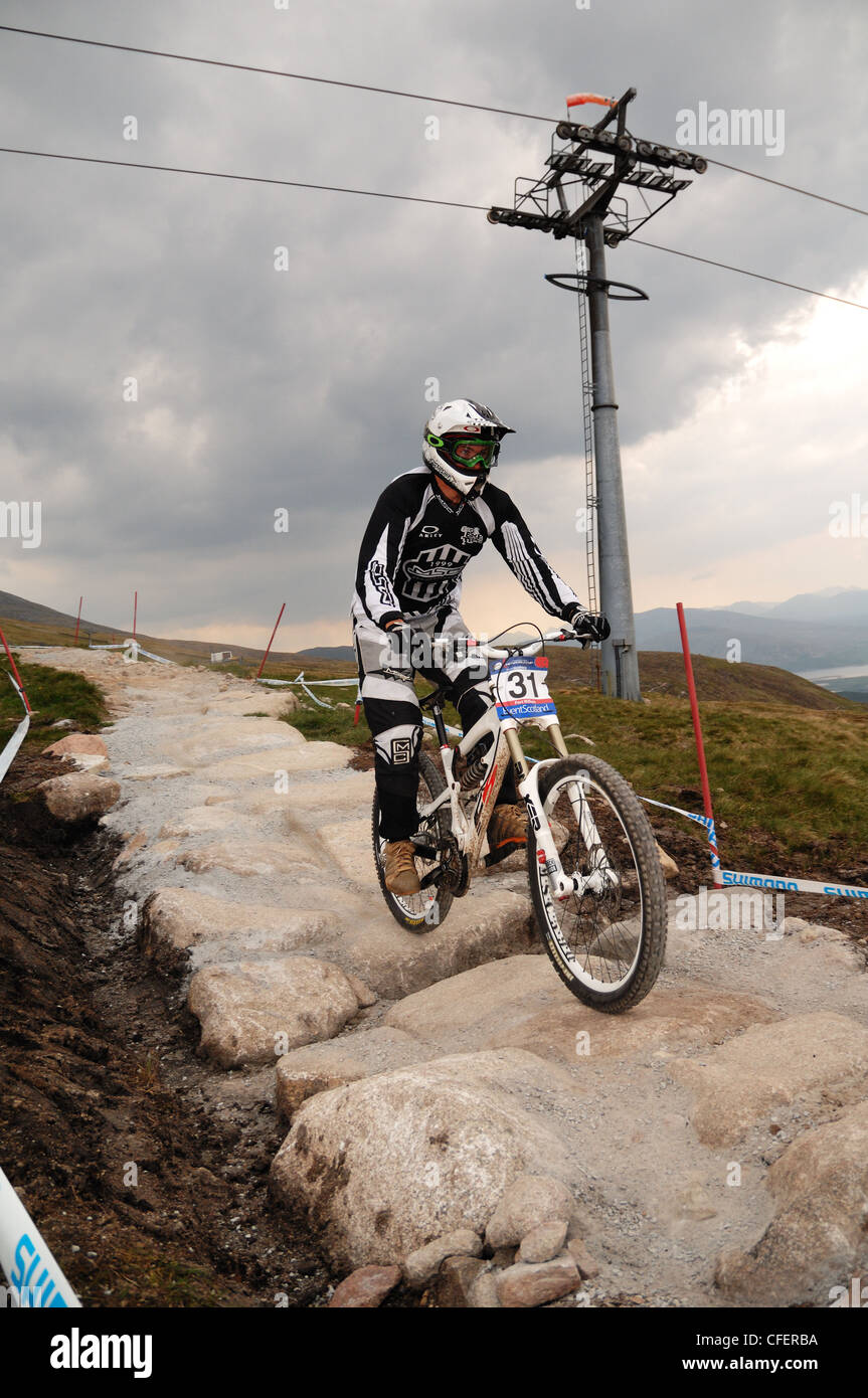 world cup downhill race nevis range Stock Photo Alamy