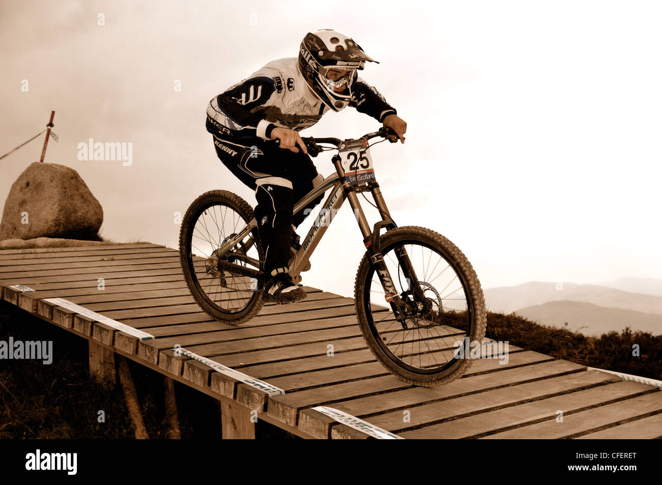 world cup downhill race nevis range Stock Photo Alamy