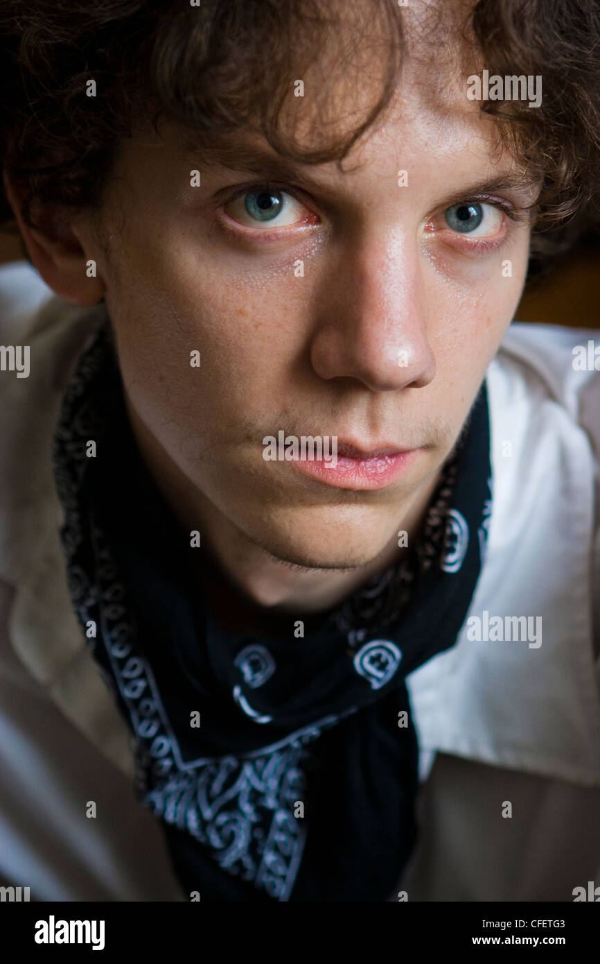 Portrait of alleged hacker Jeremy Hammond. Stock Photo