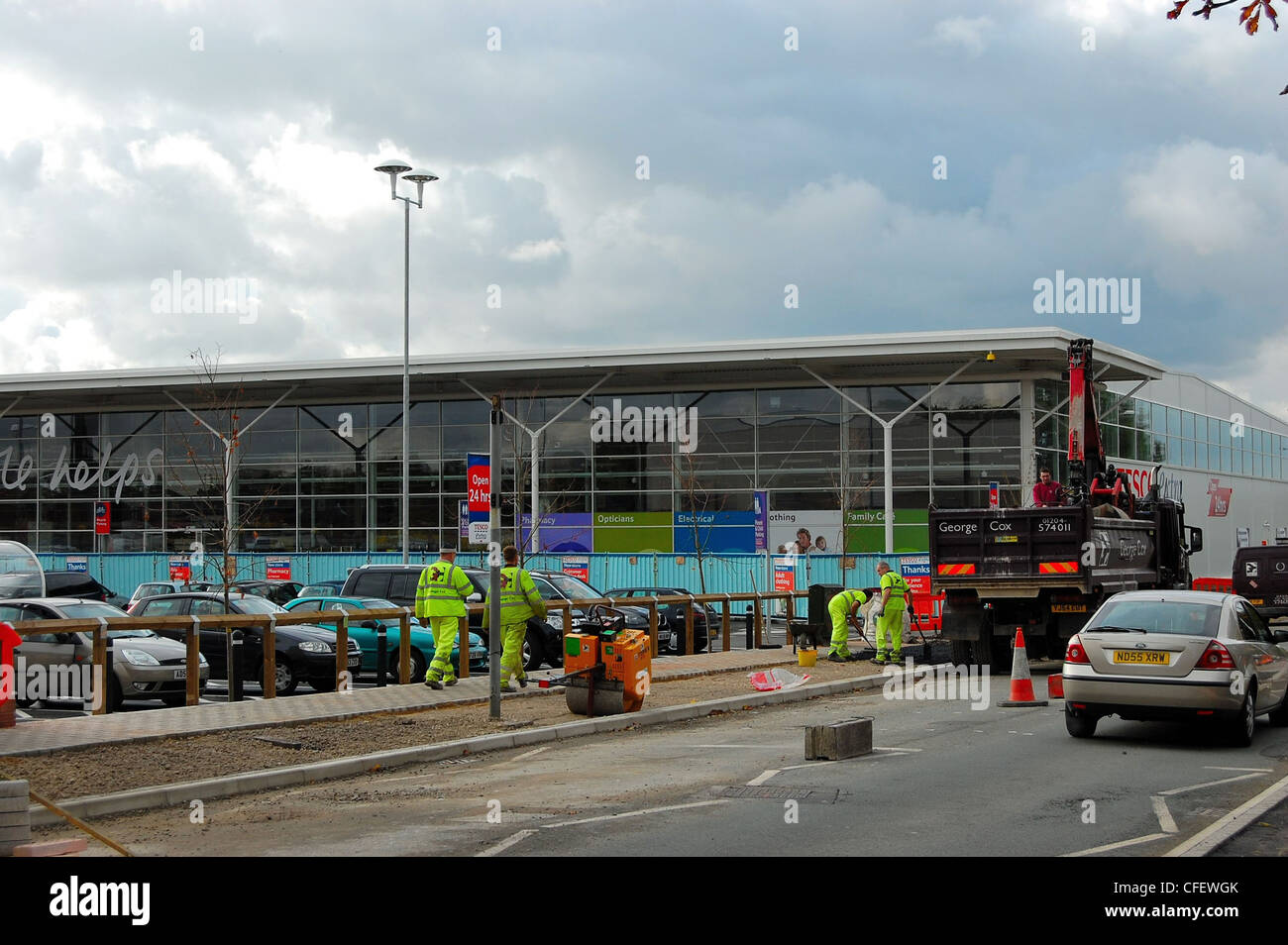 Gorton, Tesco Extra store under construction 2008 Stock Photo Alamy