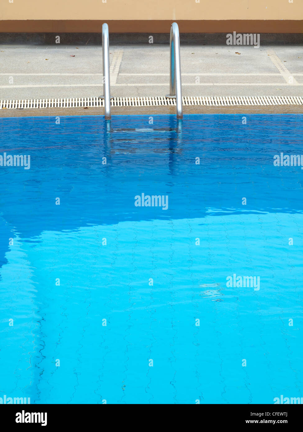 Swimming pool with blue water Stock Photo
