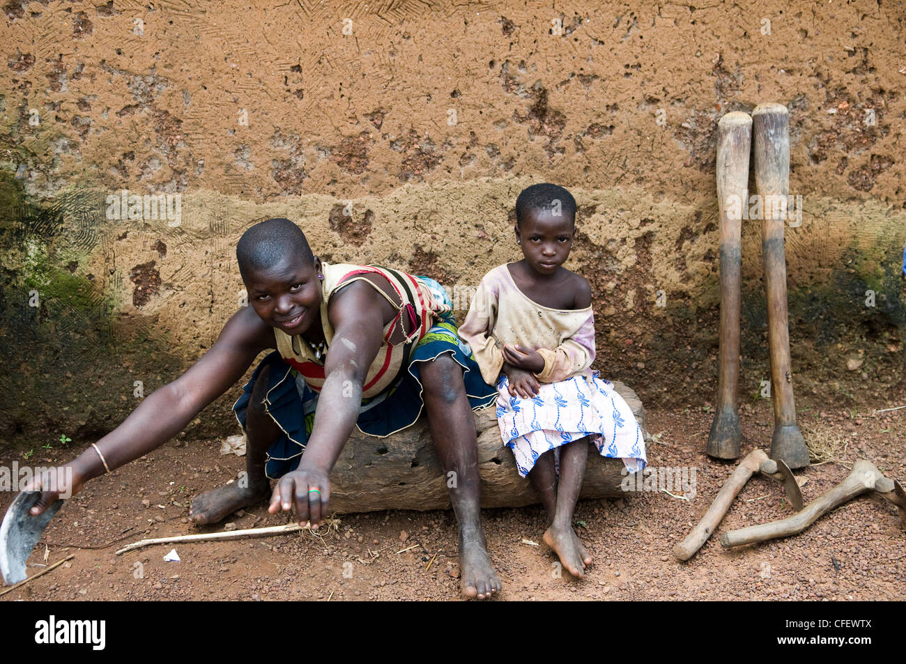 A Somba village in the Atakora region of Northern Benin. Stock Photo