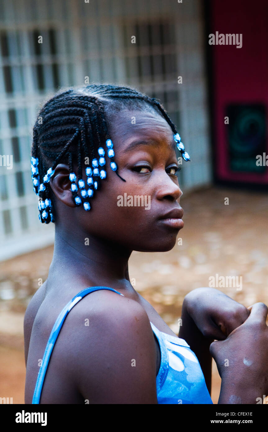 Braids beads hair hi-res stock photography and images - Alamy