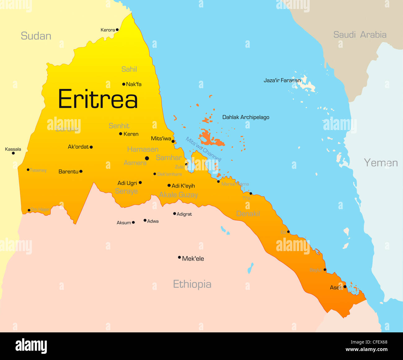 Eritrea map