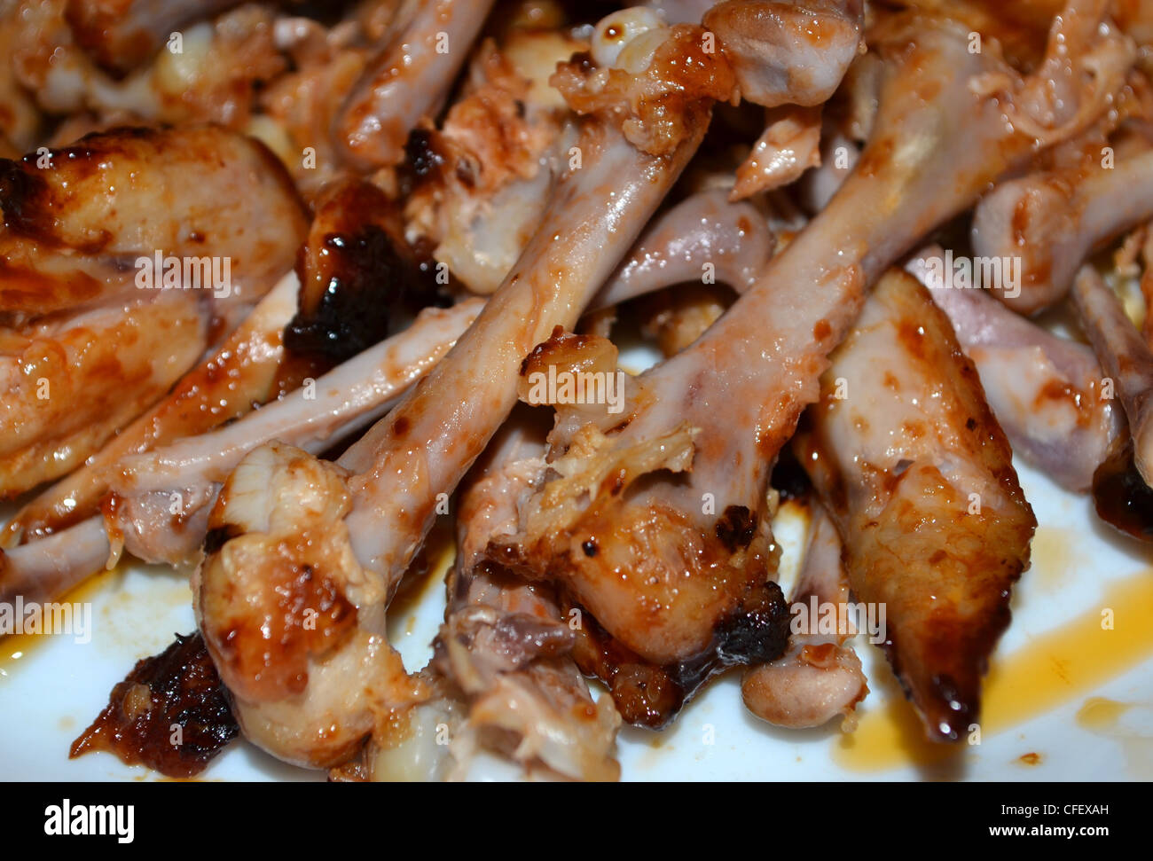 chicken wings, chicken wing bones Stock Photo Alamy
