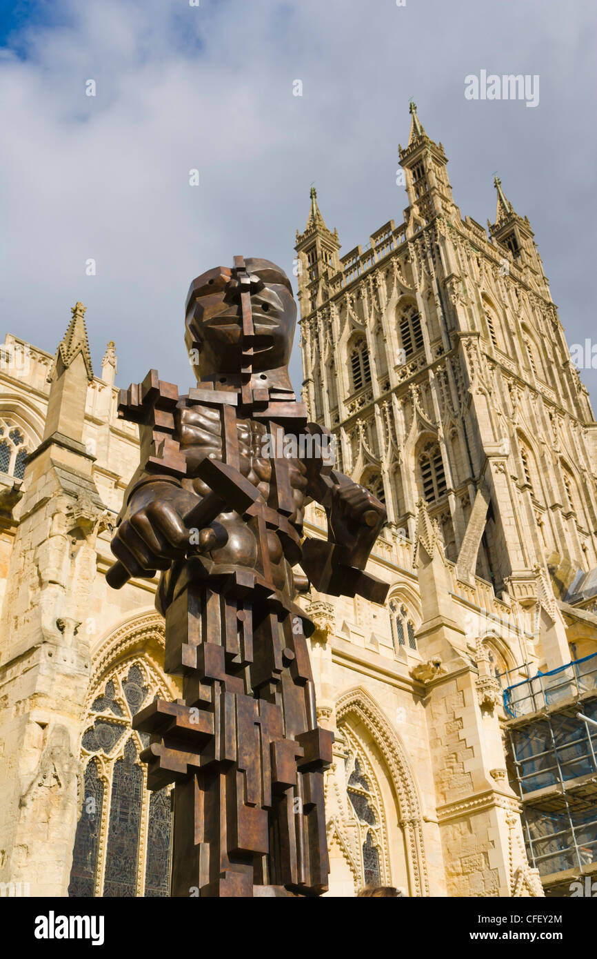 Vulcan, Crucible sculpture exhibition, Gloucester Cathedral, Gloucester, Gloucestershire, England, UK Stock Photo
