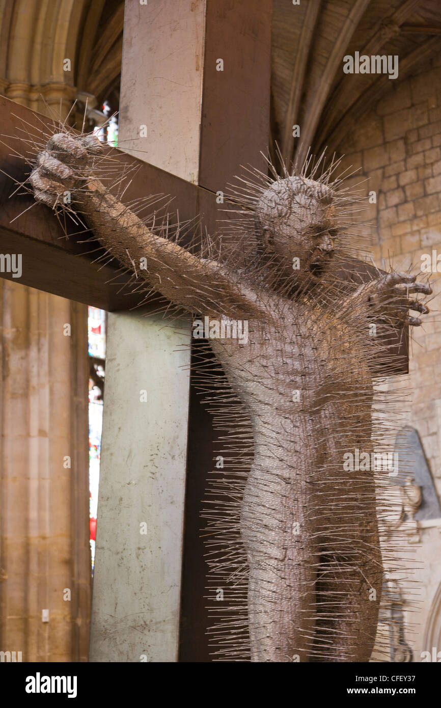 Crucible sculpture exhibition, Gloucester Cathedral, Gloucester, Gloucestershire, England, UK Stock Photo
