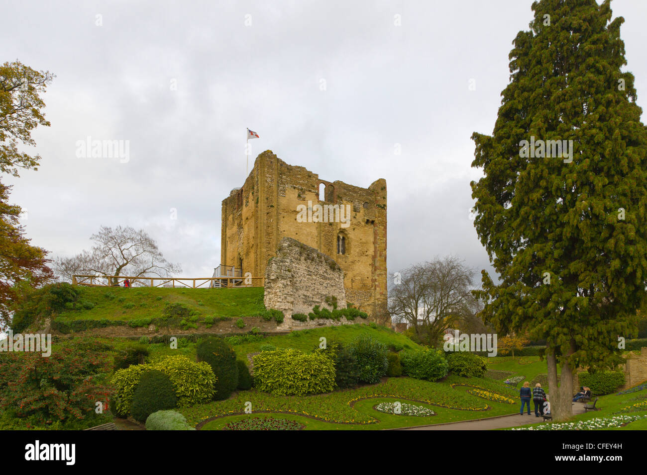 The Keep and Castle grounds, Guildford, Surrey, England, UK Stock Photo