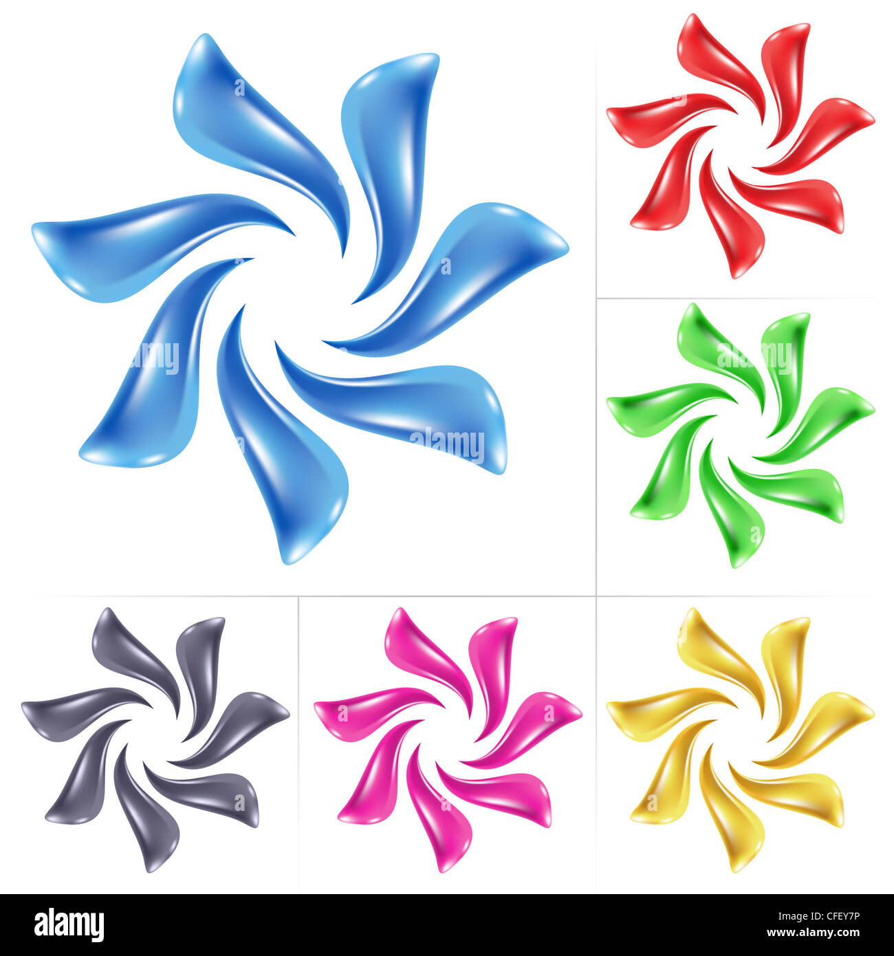 Flower icon. illustration set on white background Stock Photo - Alamy
