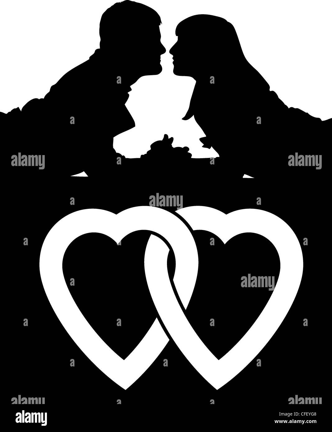 Vector illustration of couple people Stock Photo - Alamy