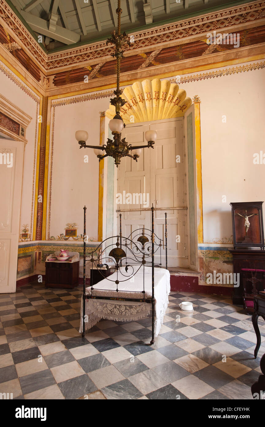 Interior of the Palacio Brunet, houses Museo Romantico, Trinidad, UNESCO World Heritage Site, Cuba, West Indies, Caribbean Stock Photo