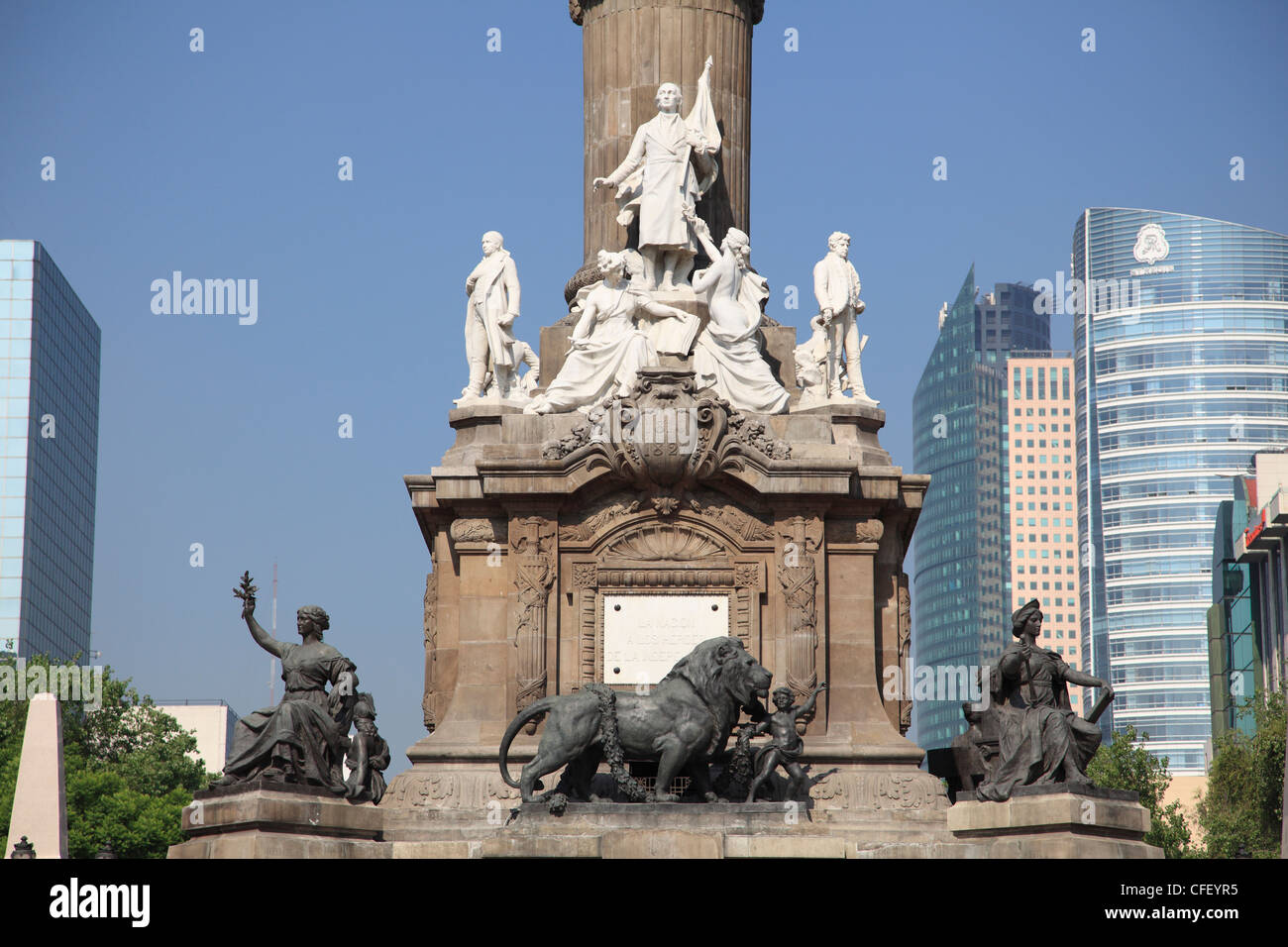 Independence Monument, Paseo de la Reforma, Mexico City, Mexico, Stock Photo