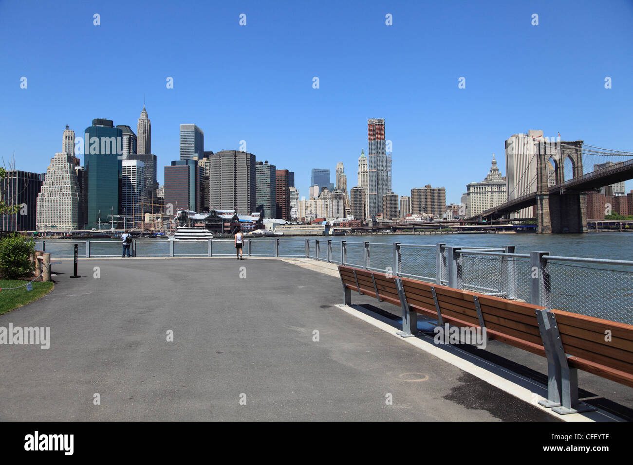 Recently opened Pier 1, part of Brooklyn Bridge Park, Brooklyn, New ...