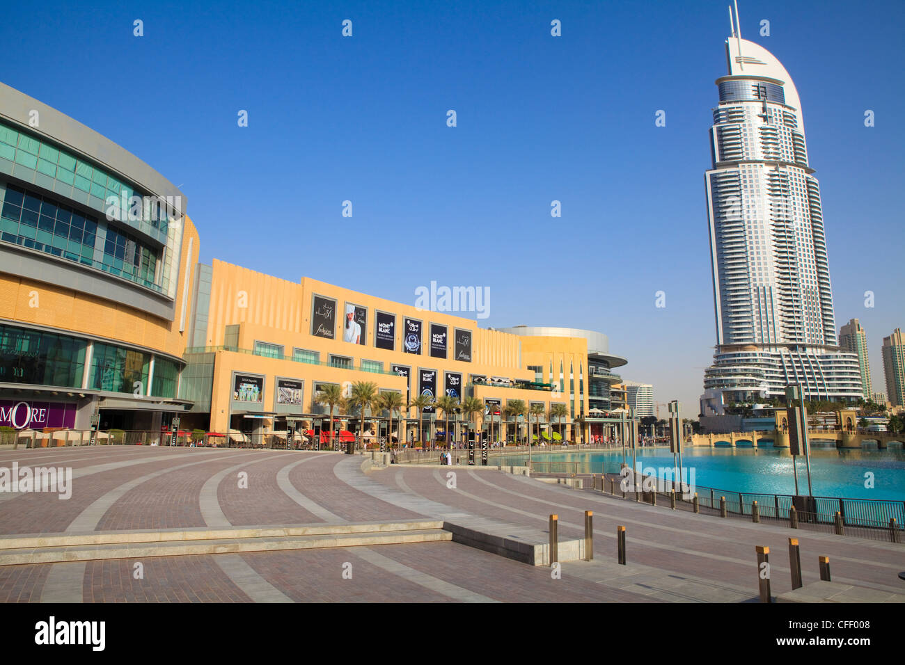 Downtown Dubai district, Dubai Mall, The Address Tower and Souk Al Bahar, Dubai, United Arab