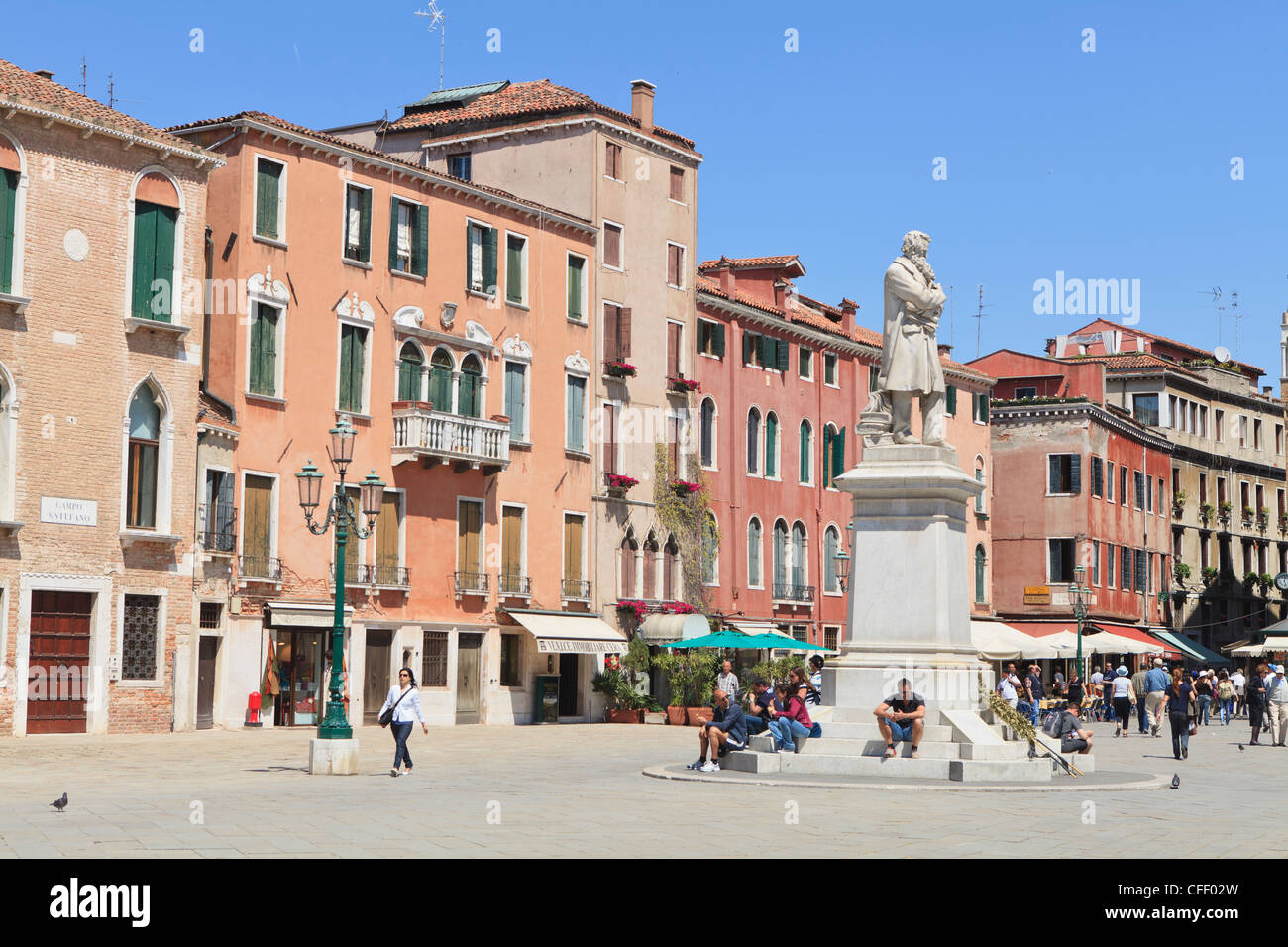Campo Santo Stefano (St. Stephen's Square), Venice, UNESCO World Heritage Site, Veneto, Italy, Europe Stock Photo