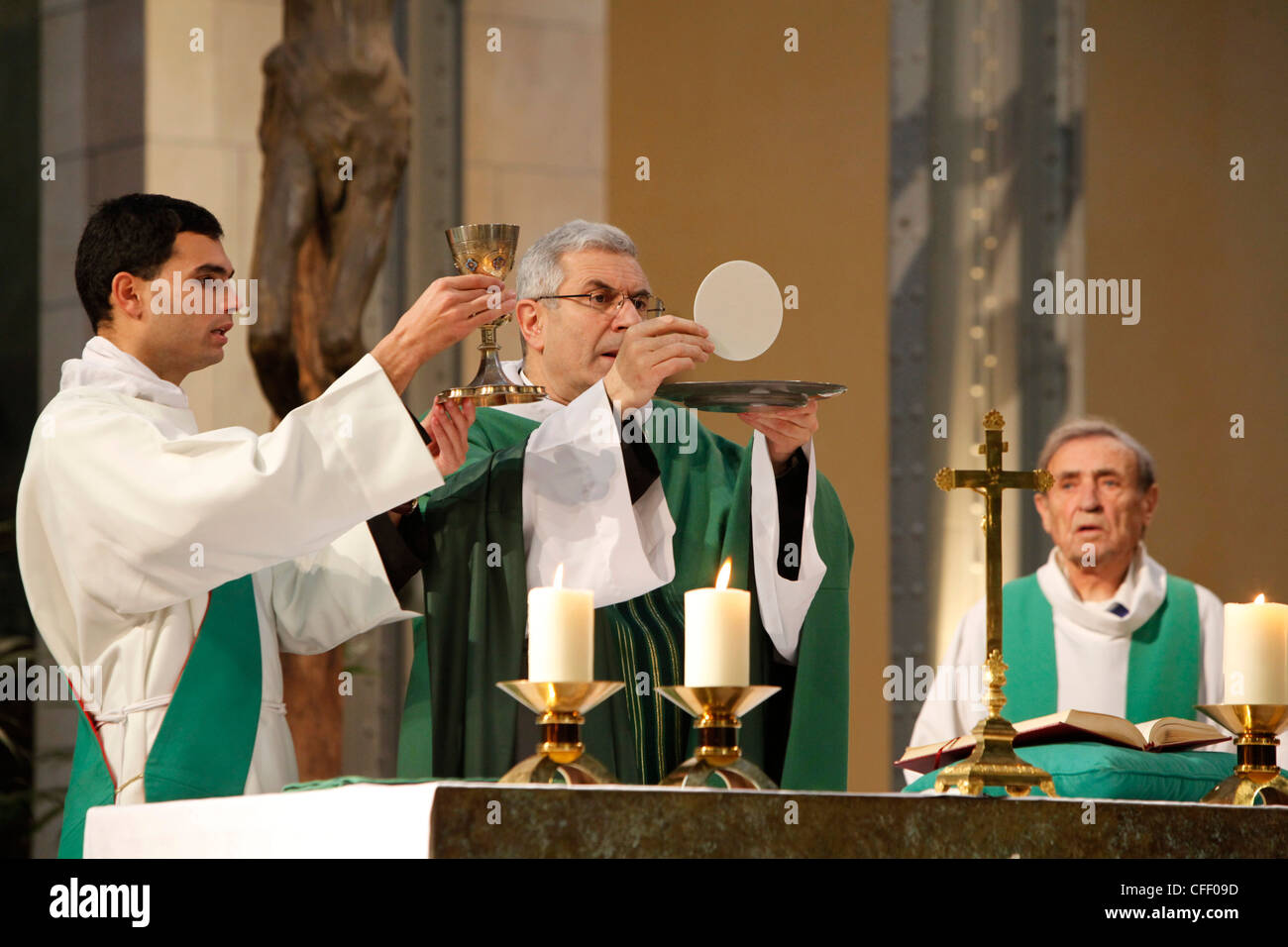 Catholic Eucharist celebration, Paris, France, Europe Stock Photo