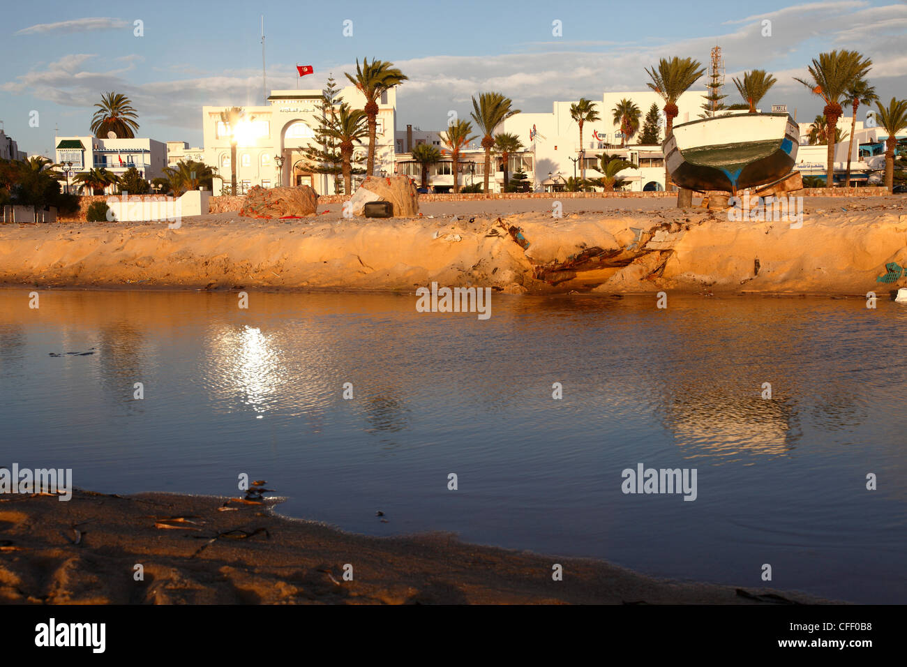 Canal and Harbour Front, Hammamet, Tunisia, North Africa, Africa Stock Photo
