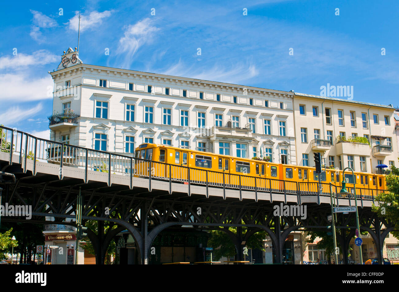 The Berlin tram, in Berlin Kreuzberg, Berlin, Germany, Europe Stock Photo